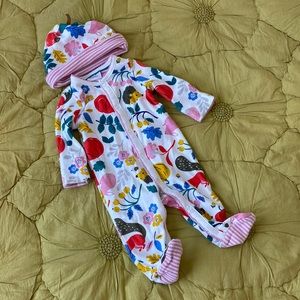 Baby Boden Newborn Jammies and Hat